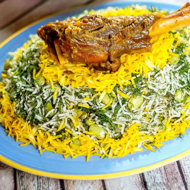 باقالی پلو با گوشت