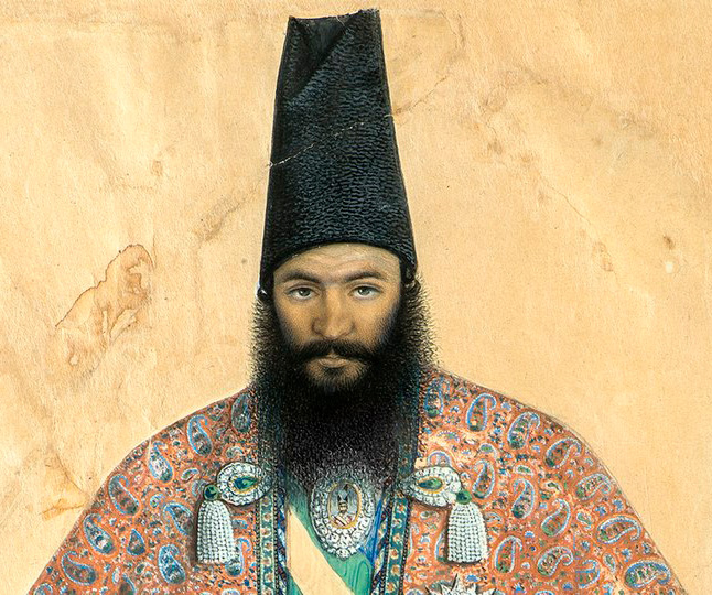 <strong>نقاشی آبرنگ شمایل منسوب به امیرکبیر</strong>