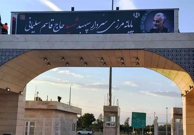 <strong>تصویری از ورودی پایانه مرزی مهران</strong>