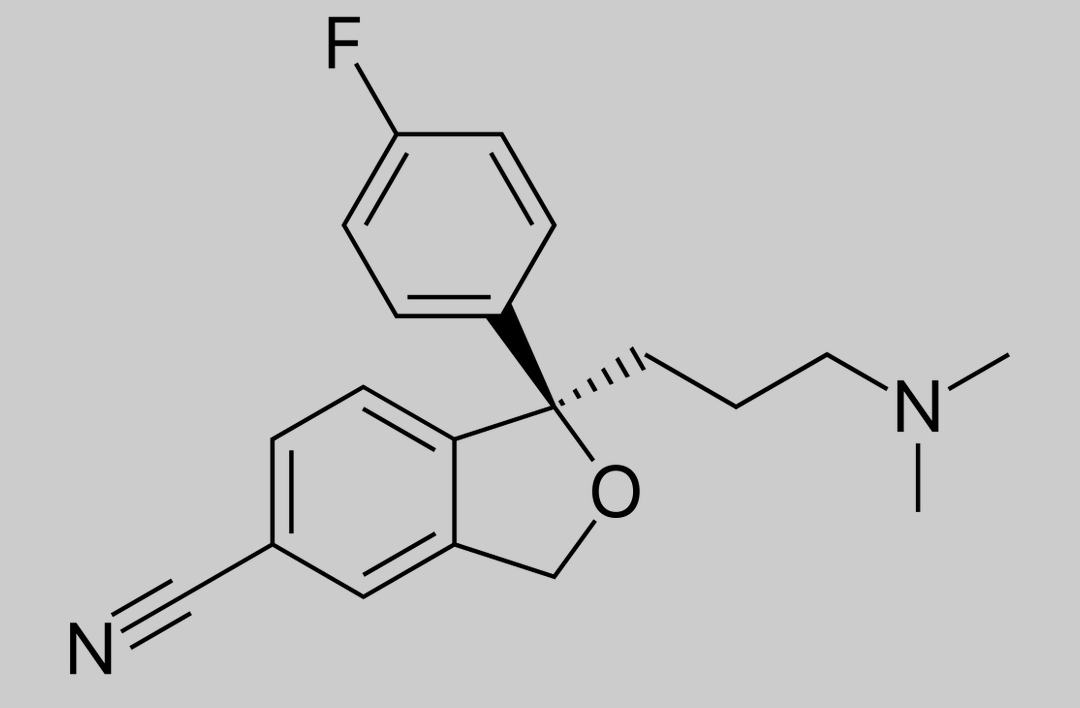 ساختار شیمیایی سیتالوپرام