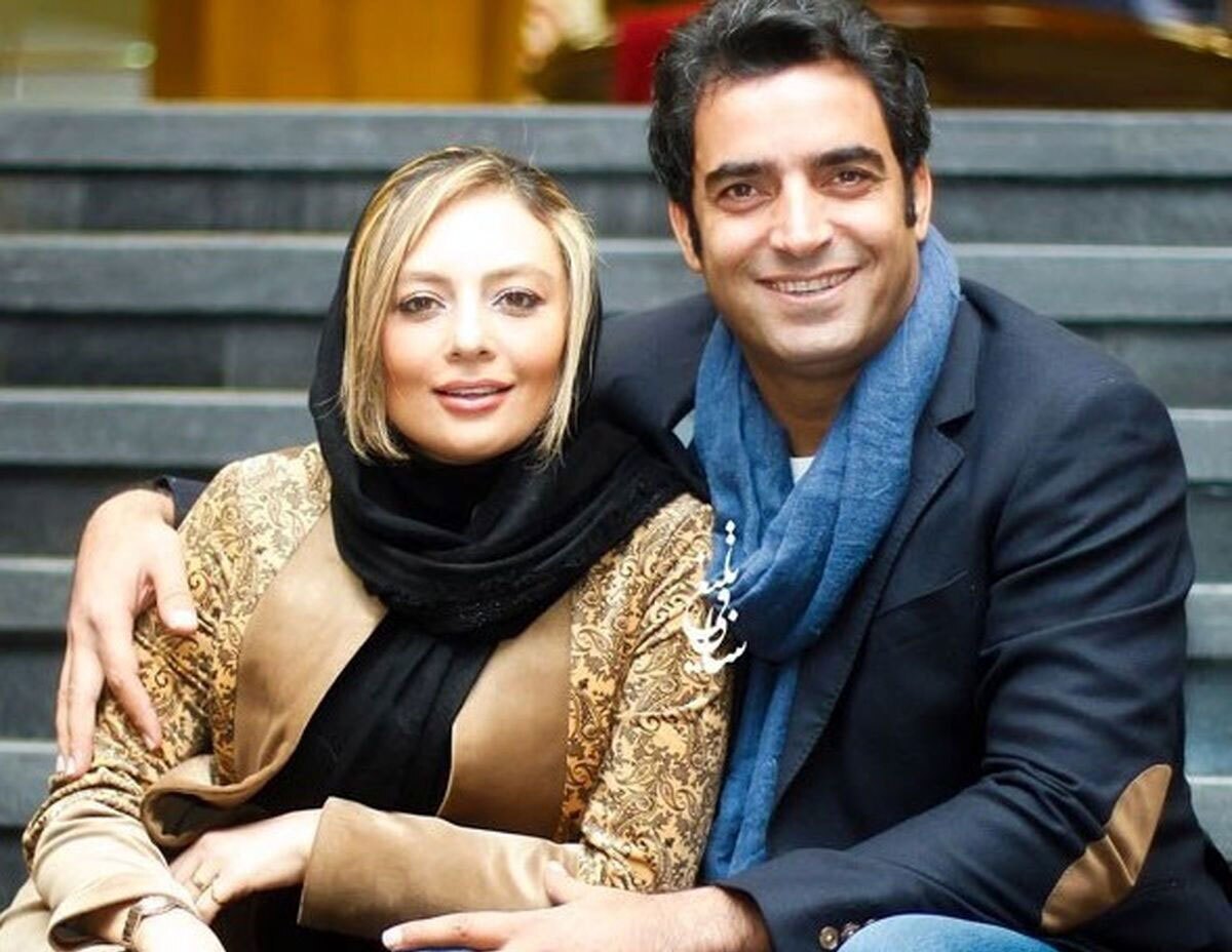 منوچهر هادی به همراه همسرش، یکتا ناصر