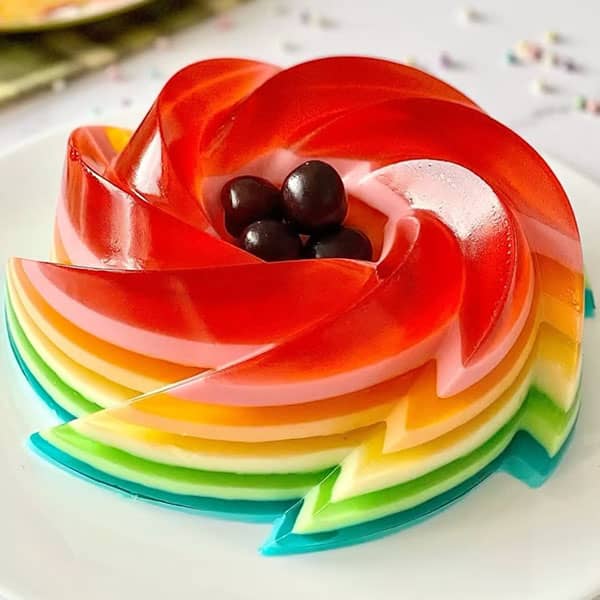 ژله قالبی چند رنگ