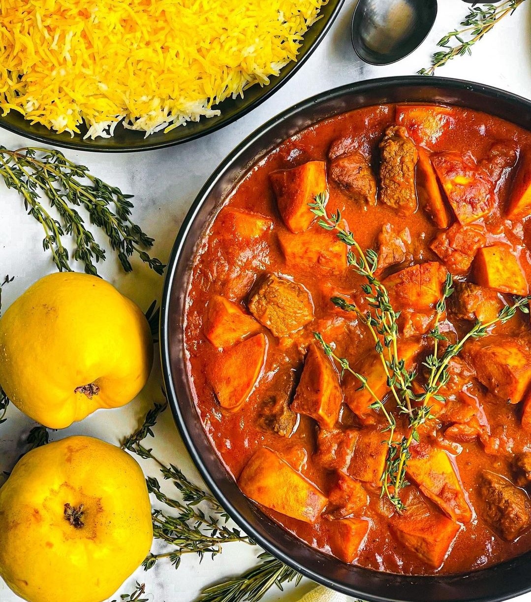 خورش به همراه برنج