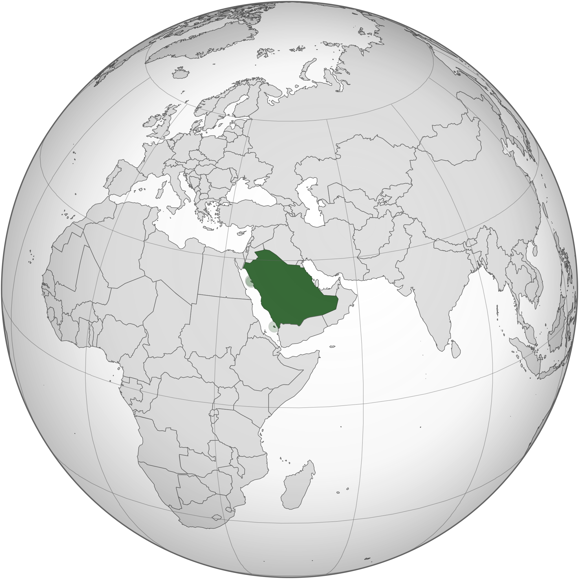 عربستان سعودی روی کره