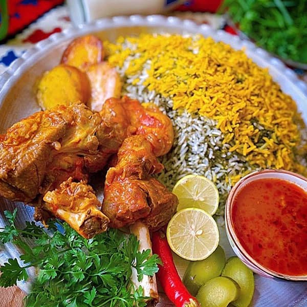 شوید پلو به همراه ماهیچه