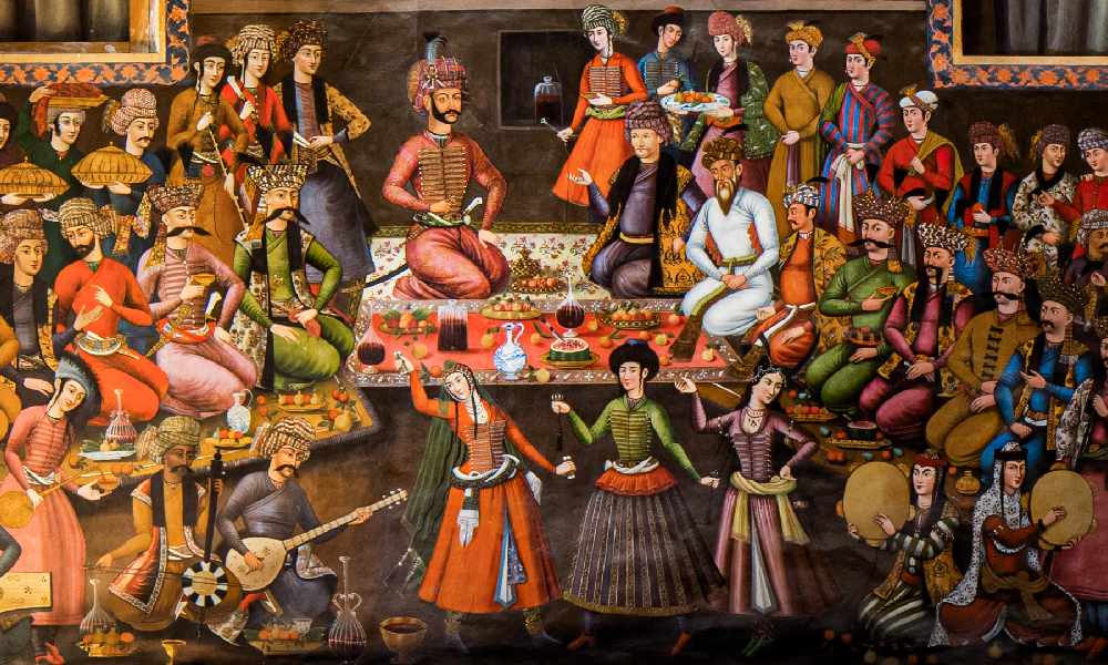 شاه عباس دوم در جشن نوروز، سدهٔ هفدهم میلادی