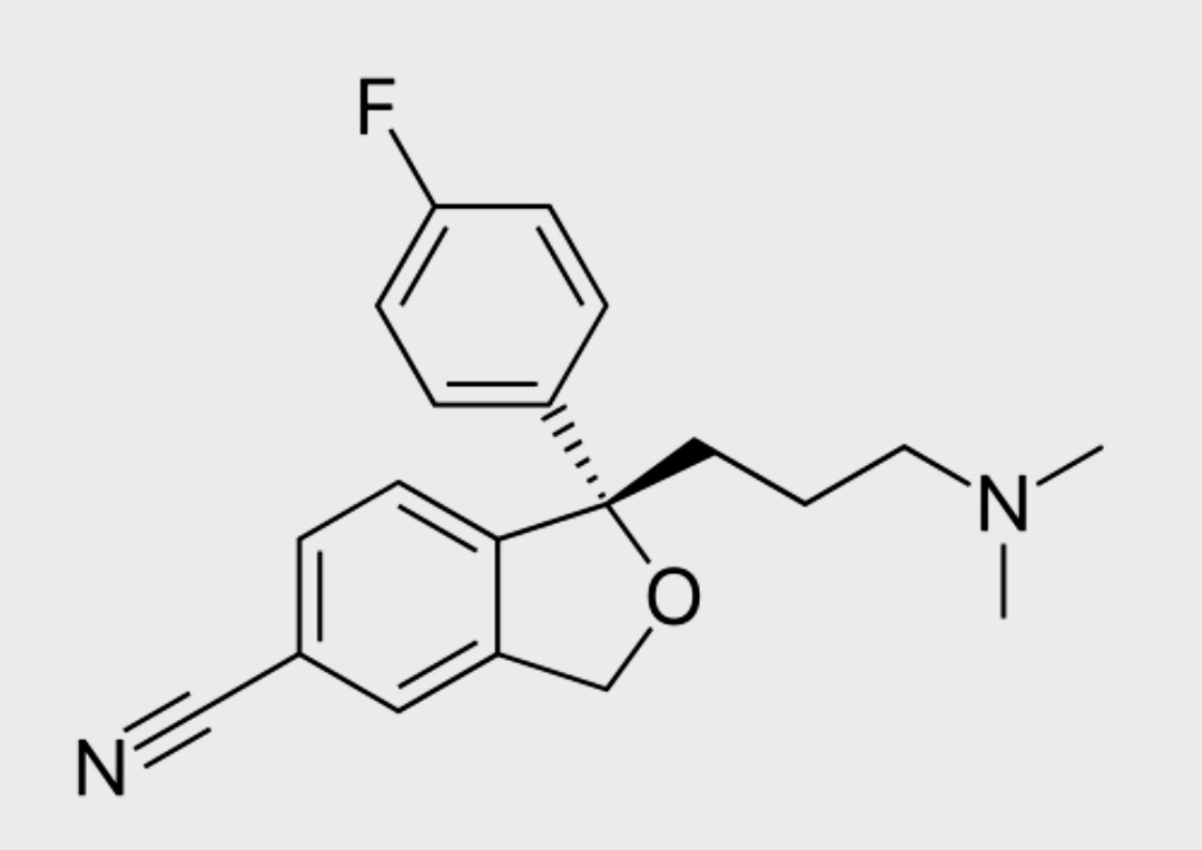 ساختار شیمیایی اس سیتالوپرام