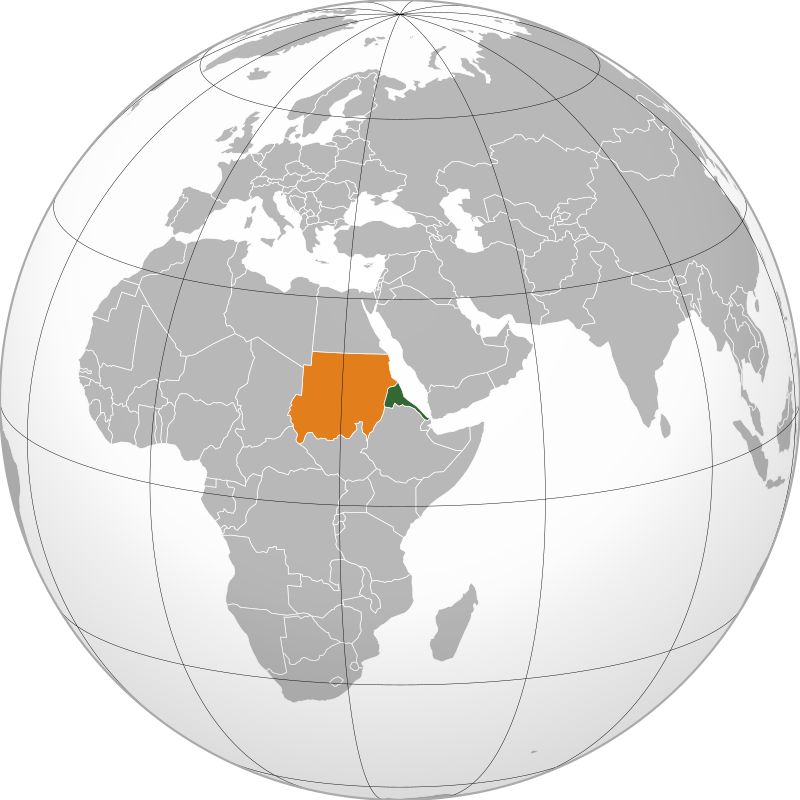سودان روی کره زمین