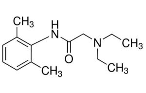 ساختار شیمیایی لیدوکائین