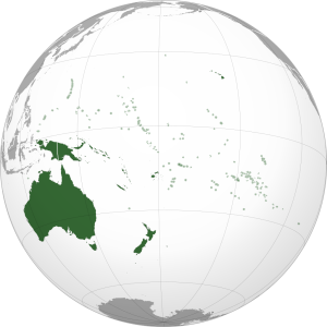 نقشه قاره استرالیا و اقیانوسیه