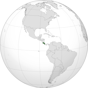 موقعیت کاستاریکا در قاره آمریکا