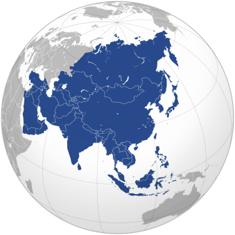 نقشه قاره آسیا