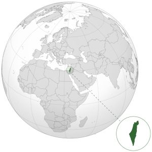 نقشه فلسطین بر روی کره زمین