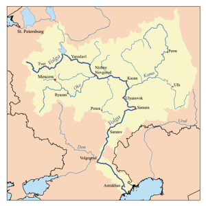 نقشه رود ولگا