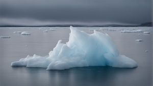 کوه یخی در دریا - آب به صورت جامد (یخ)