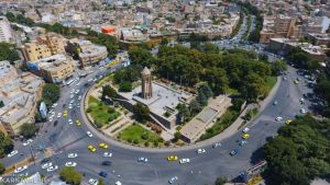 تصویری هوایی از شهر همدان