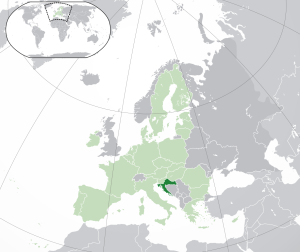 موقعیت کرواسی در اروپا
