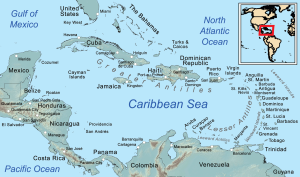 موقعیت دریای کارائیب
